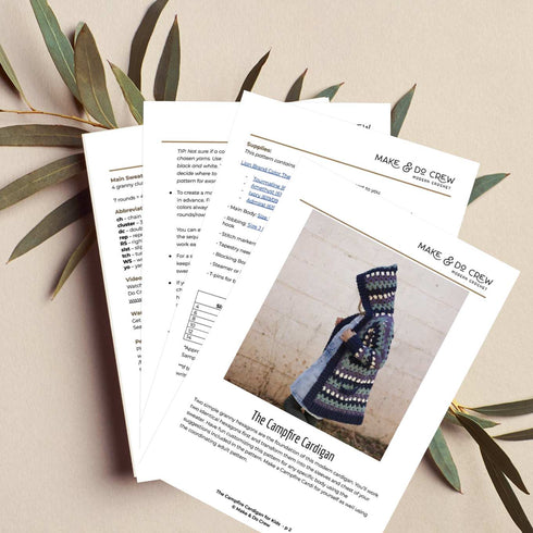 Kids Campfire Cardigan Crochet Pattern