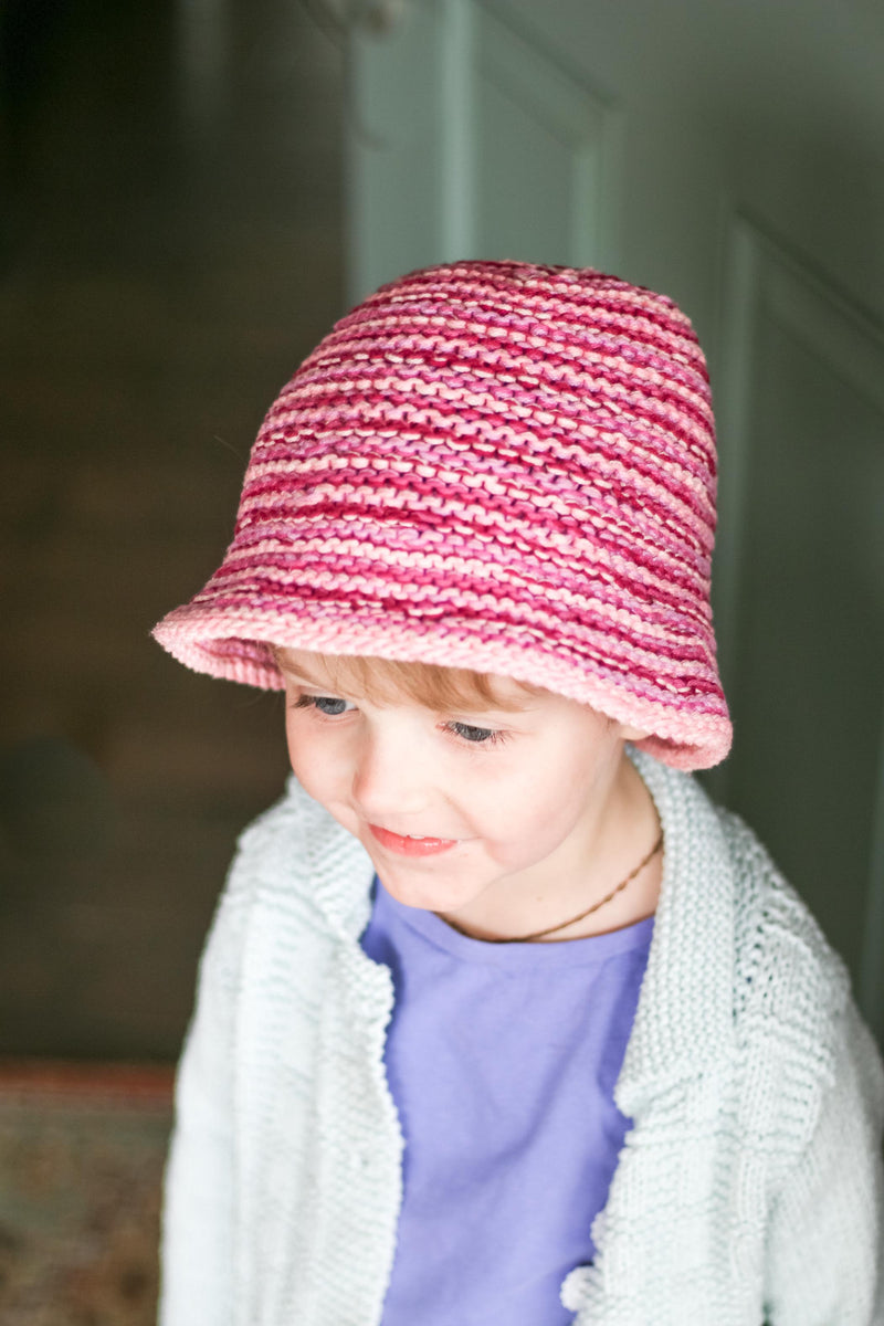 Scrappy Bucket Hat Knitting Pattern MakeAndDoCrew