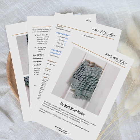 Block Stitch Blanket Crochet Pattern
