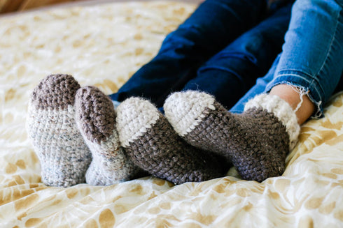 Snuggly Slipper Socks Crochet Pattern