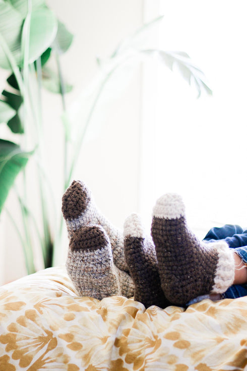 Snuggly Slipper Socks Crochet Pattern
