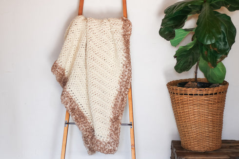 Luxe Herringbone Blanket Crochet Pattern