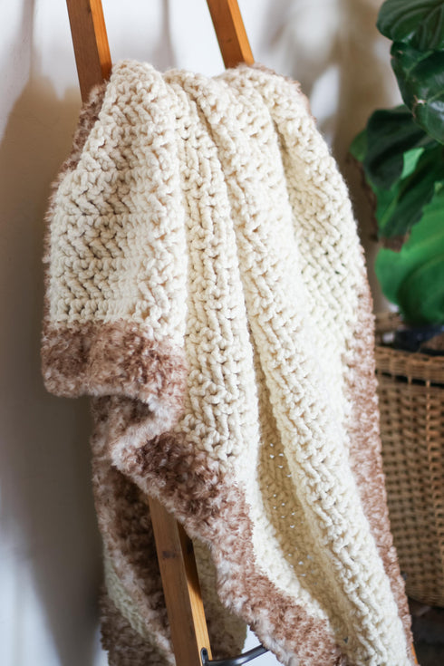 Luxe Herringbone Blanket Crochet Pattern