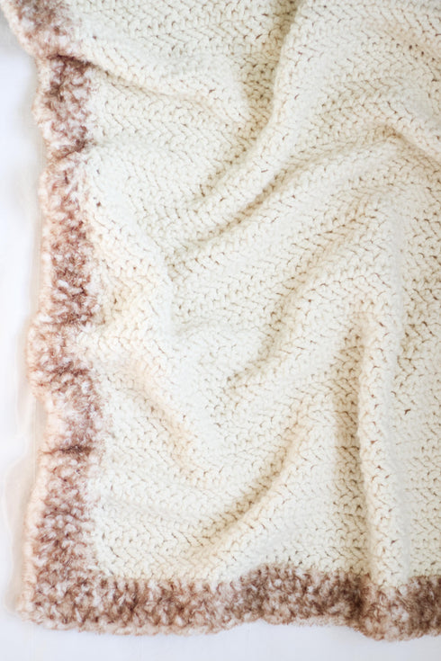 Luxe Herringbone Blanket Crochet Pattern