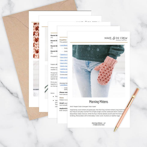 Morning Mittens Crochet Pattern