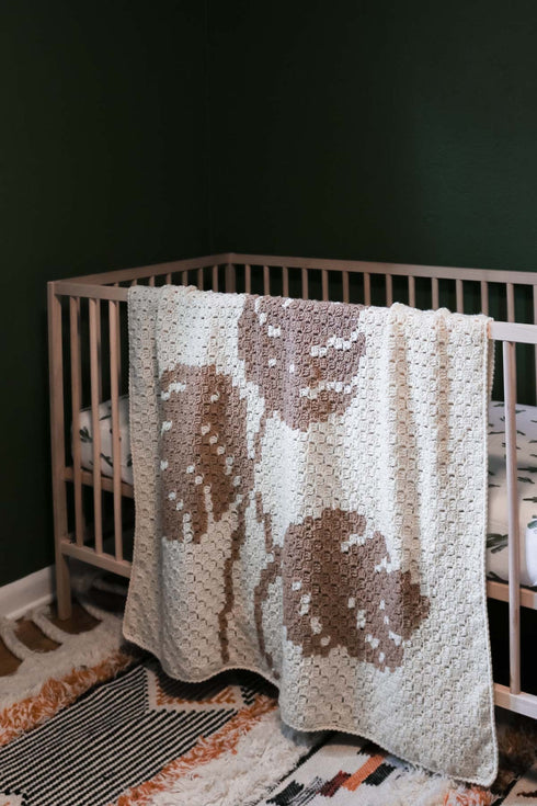 Monstera C2C Blanket Crochet Pattern