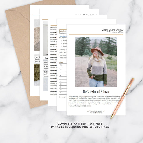 Snowbound Pullover Crochet Sweater Pattern