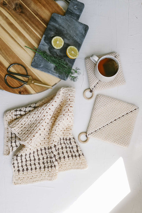 Casita Tea Towel and Potholders Crochet Pattern