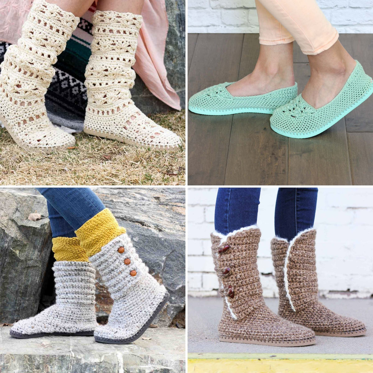 Crochet Pattern Bundle Shoes On Flip Flop Soles – MakeAndDoCrew