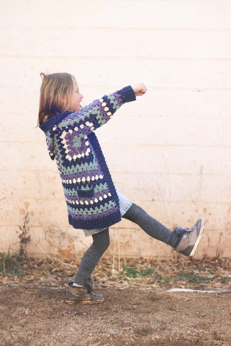 Kids Campfire Cardigan Crochet Pattern MakeAndDoCrew