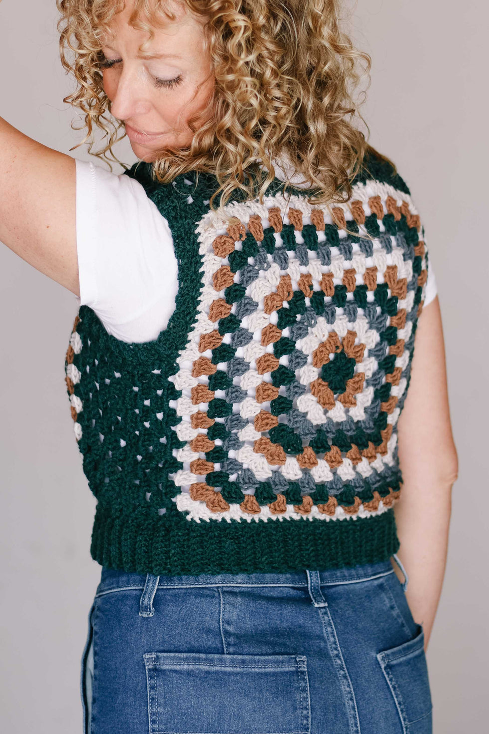 Renewal Granny Square Vest Crochet Pattern MakeAndDoCrew